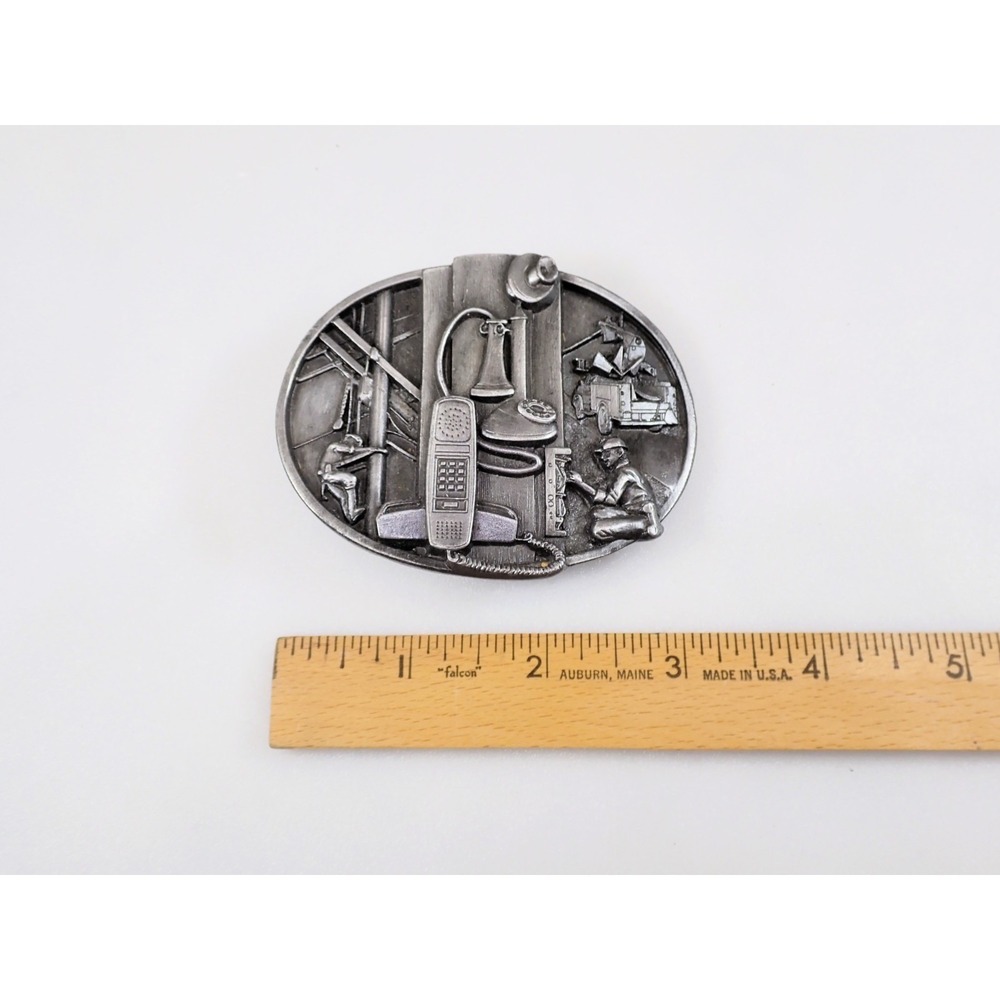 Vintage 1988 Siskiyou Belt Buckle American‎ Communications Industry Telephone - Picture 11 of 12